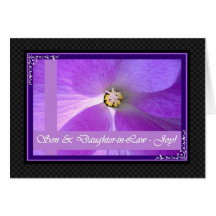 SON & Daughter-in-Law Wedding Congratulations Greeting Cards