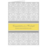 Son & Daughter In Law Wedding Congratulations Grey Card