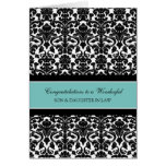 Son & Daughter In Law Wedding Congratulations Teal Greeting Cards
