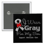 Son - Grey Ribbon Awareness Buttons