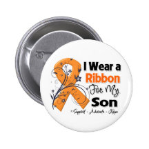 Son - Leukaemia Ribbon Button