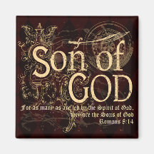 Son of God, Romans 8:14 Christian Refrigerator Magnets