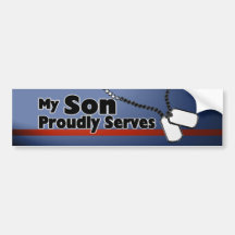 Son Proudly Serves Bumper Stickers