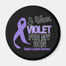 Son Violet Ribbon Hodgkins Lymphoma Magnet