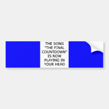 song final countdown now playing your head bumper stickers
