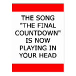 song final countdown now playing your head post card