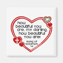 Song of Solomon 4:1 Fridge Magnet