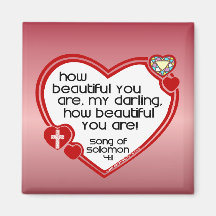 Song of Solomon 4:1 Fridge Magnet