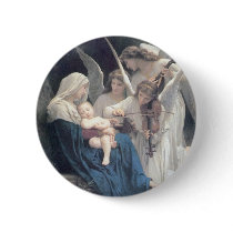 Song of the angels antique painting baby religion buttons