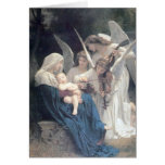 Song of the angels antique painting baby religion card