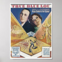 Song True Blue Lou Vintage Music Sheet Cover Print
