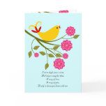 Songbird I Love You, I Miss You Poetry Card