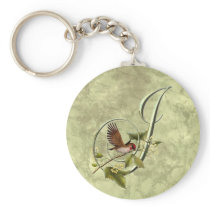 Songbird Initial J Keychain