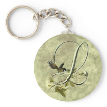Songbird Initial L Keychains