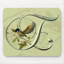 Songbirds Initial E Mouse Pads