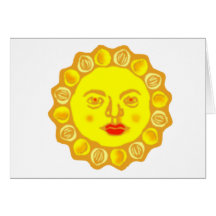 sonne gesicht sun face grußkarten