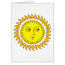 sonne gesicht sun face grußkarten
