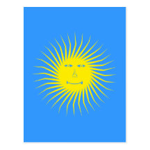 sonne gesicht sun face postkarte