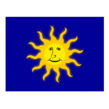 Sonne Gesicht sun face Postkarte