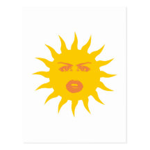 Sonne Gesicht sun face Postkarten