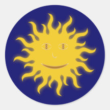 Sonne Gesicht sun face Stickers