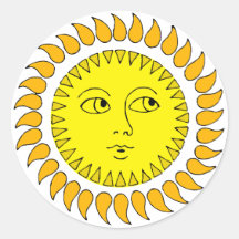 sonne gesicht sun face stickers