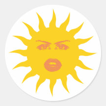 Sonne Gesicht sun face Stickers