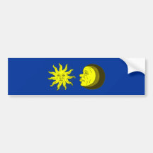 Sonne Mond sun moon Autoaufkleber