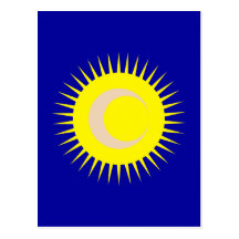 Sonne Mond sun moon Postkarte