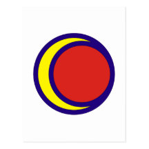 Sonne Mond sun moon Postkarte