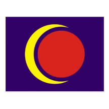 Sonne Mond sun moon Postkarte