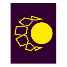 Sonne Mond sun moon Postkarte
