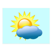 Sonne Wolke sun cloud Postkarte