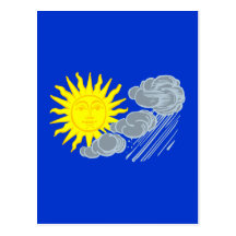 Sonne Wolken Regen sun clouds rain Postkarten