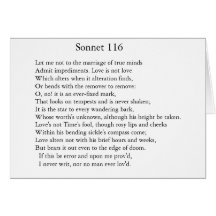 Sonnet 116 - Greeting Card