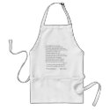 Sonnet # 23 by William Shakespeare aprons