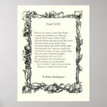 Sonnet # 30 by William Shakespeare posters