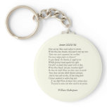 Sonnet # 38 by William Shakespeare keychains
