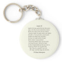 Sonnet # 3 by William Shakespeare keychains
