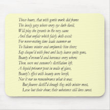 Sonnet # 5 by William Shakespeare Mousemat