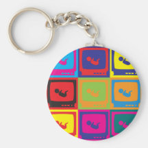Sonograms Pop Art Keychains