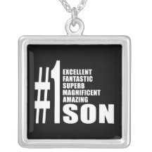Sons Birthdays Gifts : Number One Son Necklaces
