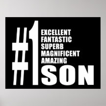 Sons Birthdays Gifts : Number One Son Posters