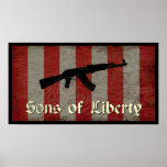 Sons of Liberty Flag with AK 47 Posters