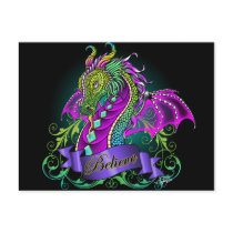 Sonya Believe Rainbow Dragon Postcard