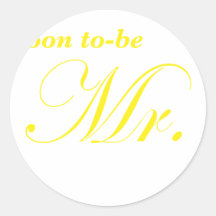 Soon to be Mr Round Sticker