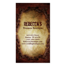 Sophisticated Elegant western vintage boutique Business Card Templates