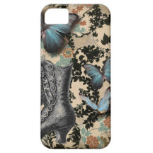Sophisticated Vintage Paris lace shoe butterfly iPhone 5 Cases