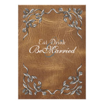 Sophisticated Western Rehearsal Dinner Invitations