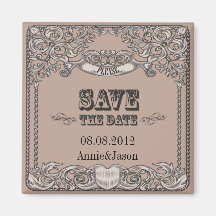 Sophisticated Western Wedding SaveTheDate Magnet